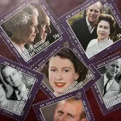 78554セール現品限　外国切手　英領インド洋発行エリザベス女王6種揃