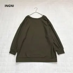【イング】長袖プルオーバー　長めトップス　短めチュニック　2WAY Vネック　Mのサムネイル