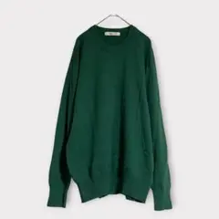 2727♡アメリカスタイル♡ニット 緑 F 日本製 ウール混 秋冬 無地