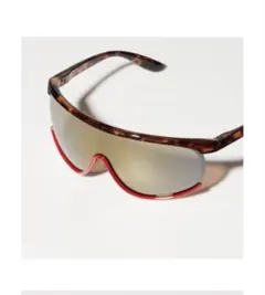 新品 ユニクロ C サングラス/シールド 37BROWN ブラウン 箱入