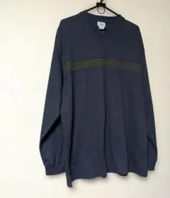 メンズ　Lサイズ　ネイビー長袖Tシャツ