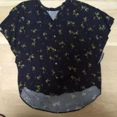 グローバルワーク　花柄 半袖シャツ M