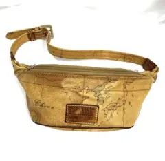 ⭐️美品⭐️PRIMA CLASSEプリマクラッセ ウエストバッグ地図柄ブラウン