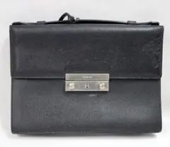 ヴィンテージ　ヴェルサーチ　VERSACE レザー　クラッチバッグ　黒