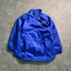 6AS1【ヴィンテージ】OLD NAVY 青 ジャンパー ハーフジップ　古着