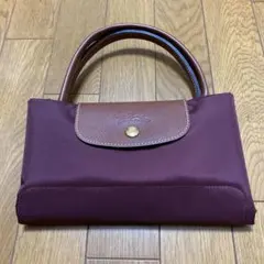 【新品未使用】ロンシャントートバッグMサイズ　ワインレッドカラーのサムネイル