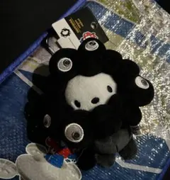 黒ミャクなりきりぬいぐるみ　ポチャッコ　カラビナ付き