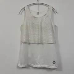 ロキシー　ホワイト レース ヨガウェア　L