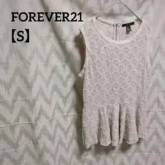おしゃれ FOREVER 21【S】花柄 ピンク レース ノースリーブ シアー