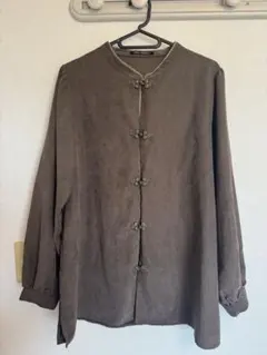 チャイナボタン 長袖シャツ SPRAY PREMIUM