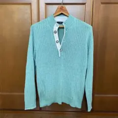 美品　INTERMEZZO レナウン　 ミントグリーン メンズニットセーター　M