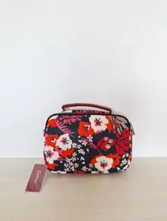 花柄ショルダーバッグ 赤黒