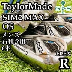 【良品】テーラーメイド シム2マックス OS メンズアイアンセット 6本 R
