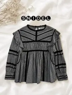 SNIDEL スナイデル コットンブラウス フリルブラウス 長袖のサムネイル
