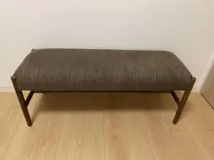 ブラウンファブリックベンチ