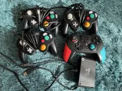ゲームキューブコントローラー3個　プロコン1個　GCコンアダプタ　ジャンク