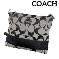 【COACH】 コーチ シグネチャー ショルダーバッグ レザー キャンバス