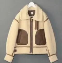 6 roku フェイクムートンコート　ボアブルゾン