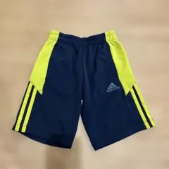 adidas キッズ ハーフパンツ ネイビー 蛍光イエロー