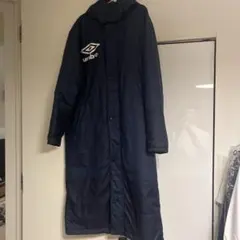 Umbro ネイビー ベンチコート フード付き