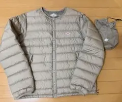 DANTON インナーダウンジャケット M ベージュ 収納袋付き