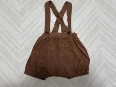 【La Stella】ブラウン サスペンダー付きパンツ サロペット 70