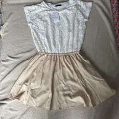 新品未使用　archives（アルシーヴ）レース 半袖 ひざ丈 ワンピース M
