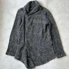 H&M DIVIDED カーディガン ロング丈 ニット アシンメトリー デザイン