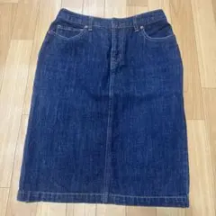 MUJI 良品計画　デニム タイトスカート　サイズ64 ブルーデニム　膝下　無印