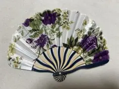 花柄 扇子 紫色の花