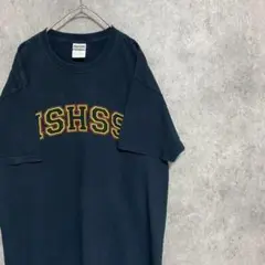 00S カレッジロゴ　黒　プリント　tシャツ メンズ　M 古着　半袖