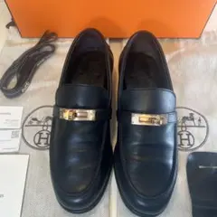 HERMES モカシン　デスタン　ピンクゴールド金具　34.5（22.5㎝）のサムネイル