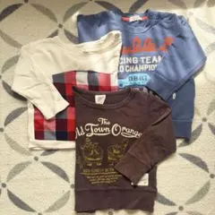 90cm ハンバーガー 車 80cm チェック柄 長袖トレーナー まとめ売り