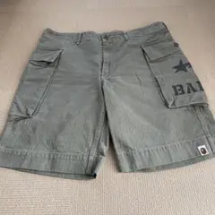 BAPE オリーブグリーン カーゴショートパンツ