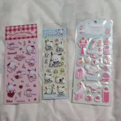 サンリオ　ポチャッコ　シナモンロール　ぷっくりシールセット