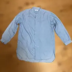 JUNRED バンドカラーシャツ ライトブルー