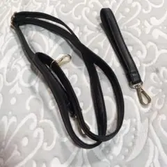 ブラックレザーショルダーストラップ２点セット