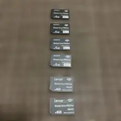 ソニー4GB & Lexar 4GB メモリースティック6個セット　中古