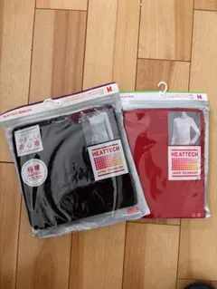 ユニクロ HEATTECH 極暖ブラック・レッド Mサイズ 2点セット