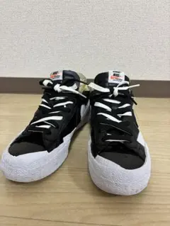 NIKE sacai Blazer Low Black Patent