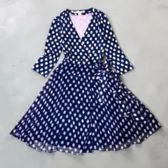 美品❤️シルク100% ダイアンフォンファステンバーグ ワンピース カシュクール