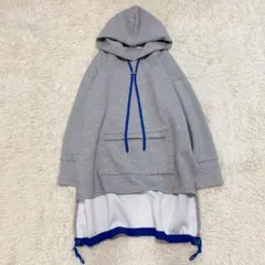 【美品】アンスリード ヘムギャザーロングパーカー 人気 変形 オーバーシルエットのサムネイル