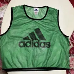 adidas メッシュビブス 緑 L