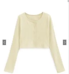 GRL クロップド丈リブカーディガン dk1367