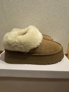 GRL厚底ムートン風スリッポンボア冬あったか22.5キャメル試着のみ