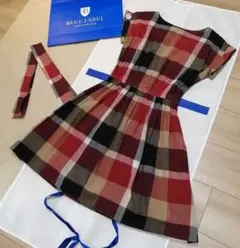 美品♡ブルーレーベル 36 半袖ワンピース ベルト付き　アンダードレス付き