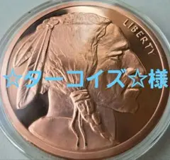アメリカ「バッファロ」純銅5オンスメダル アメリカ「バッファロ」純銀銅5オンスメダル - メルカリ