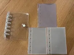 A7クリアシール帳　白　リフィル　セット　透明バインダー