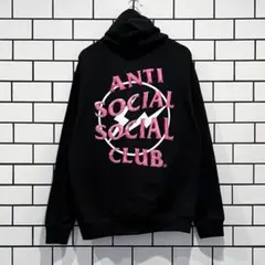 AntiSocialSocialClub フーディー ブラック XL ピンクのサムネイル