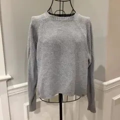 HOLLISTER ホリスター　￼グレー ニットセーター 長袖 編み込みデザイン